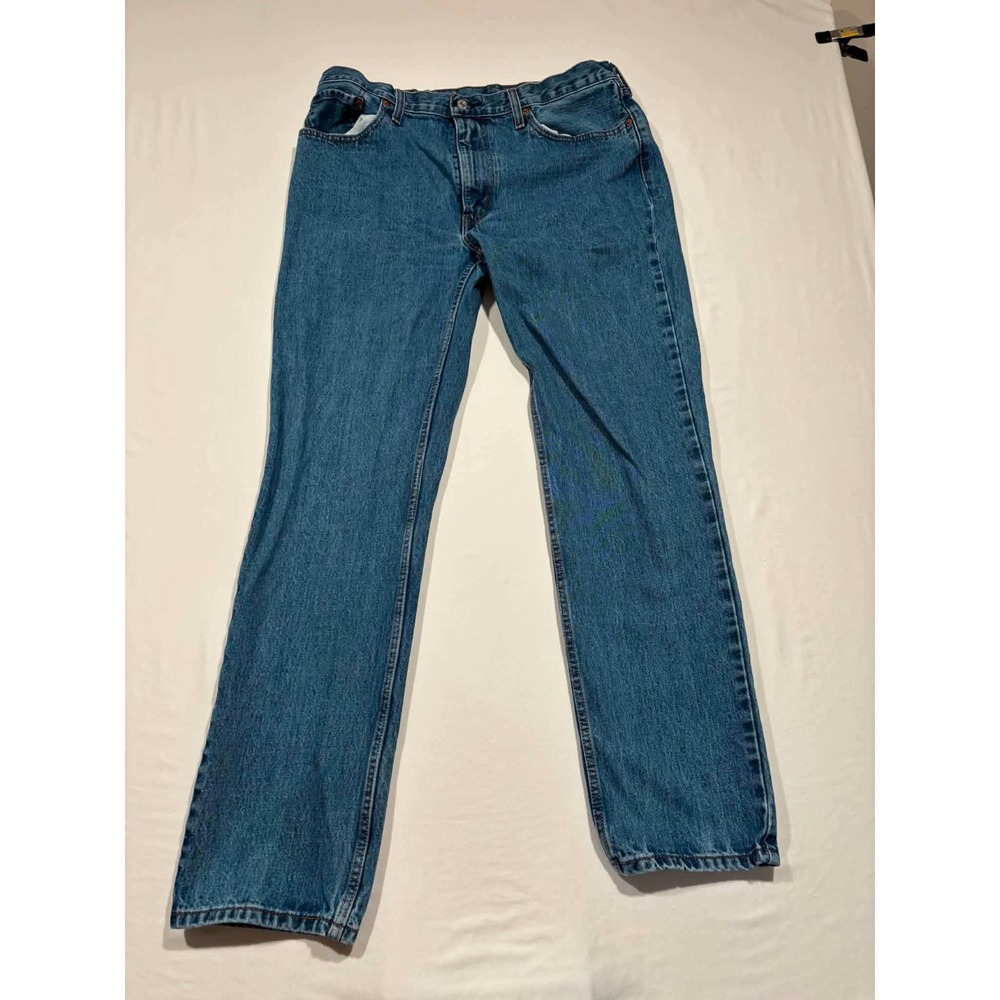 Levis 516 Straight Fit Mens Jeans Blue Medium Wash Denim W38 L34